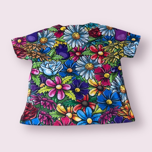 NWOT Toddler All Over Bright Graphic Print Animal Flower S/S Tee Shirt Size 3 - Picture 2 of 9